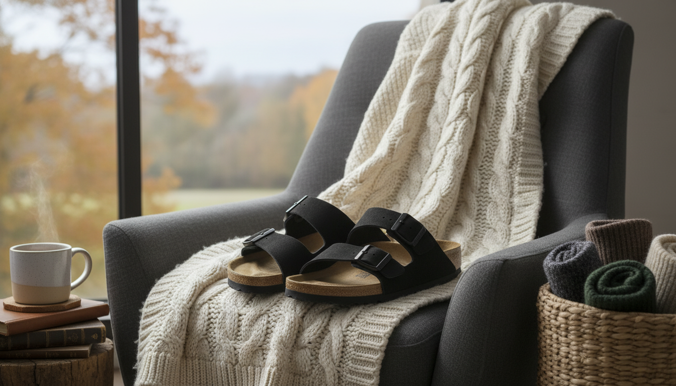 Birkenstock Black Suede Slippers: Fall/Winter Comfort