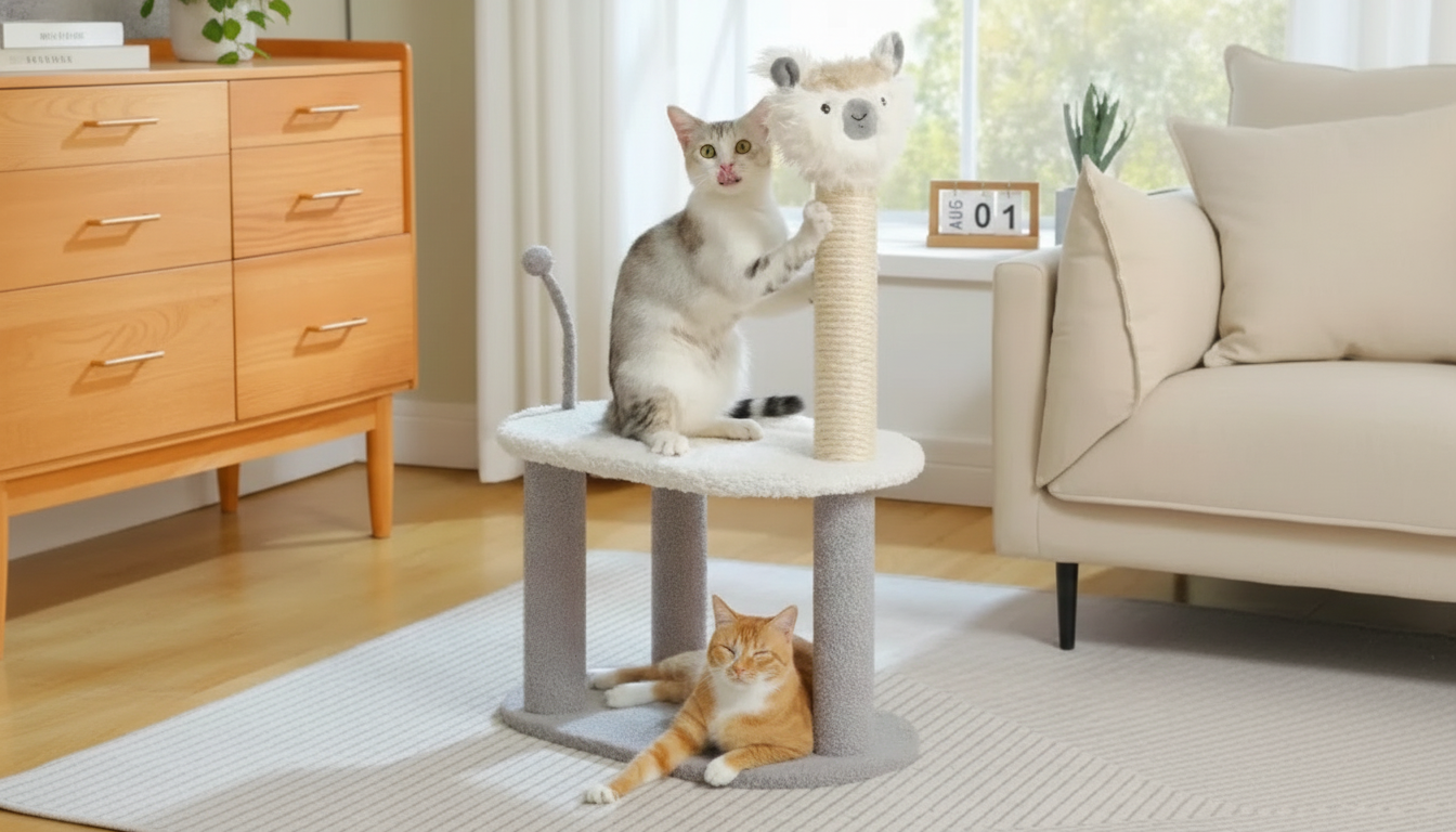 Compact Cat Tree with Sisal Post & Play Area (Indoor)