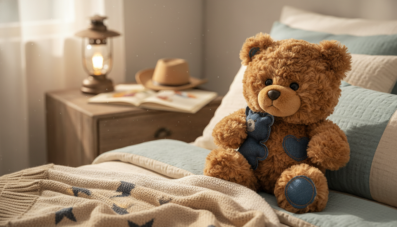 Cowboy Bear Plush for Cozy Bedtime Hugs