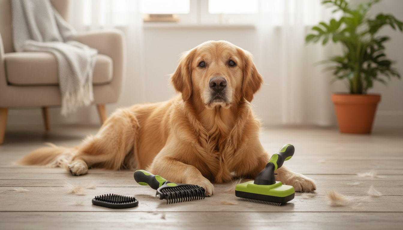 Self-Cleaning Pet Grooming Kit: Brush Faster, Less Mess