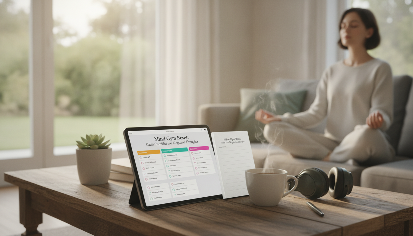 Mind Gym Reset: Calm Checklist for Negative Thoughts