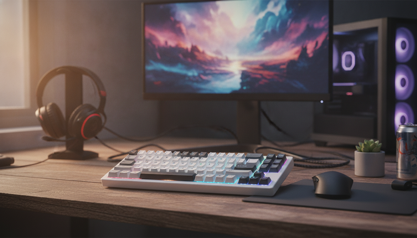 71-Key Hot-Swap Wireless Keyboard for Gaming Flex