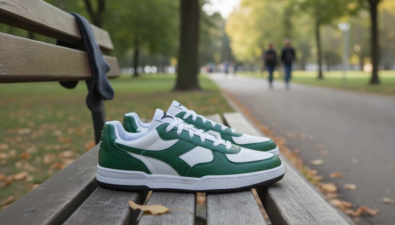 Diadora Men’s Green-Black Sneakers: Comfort & Style