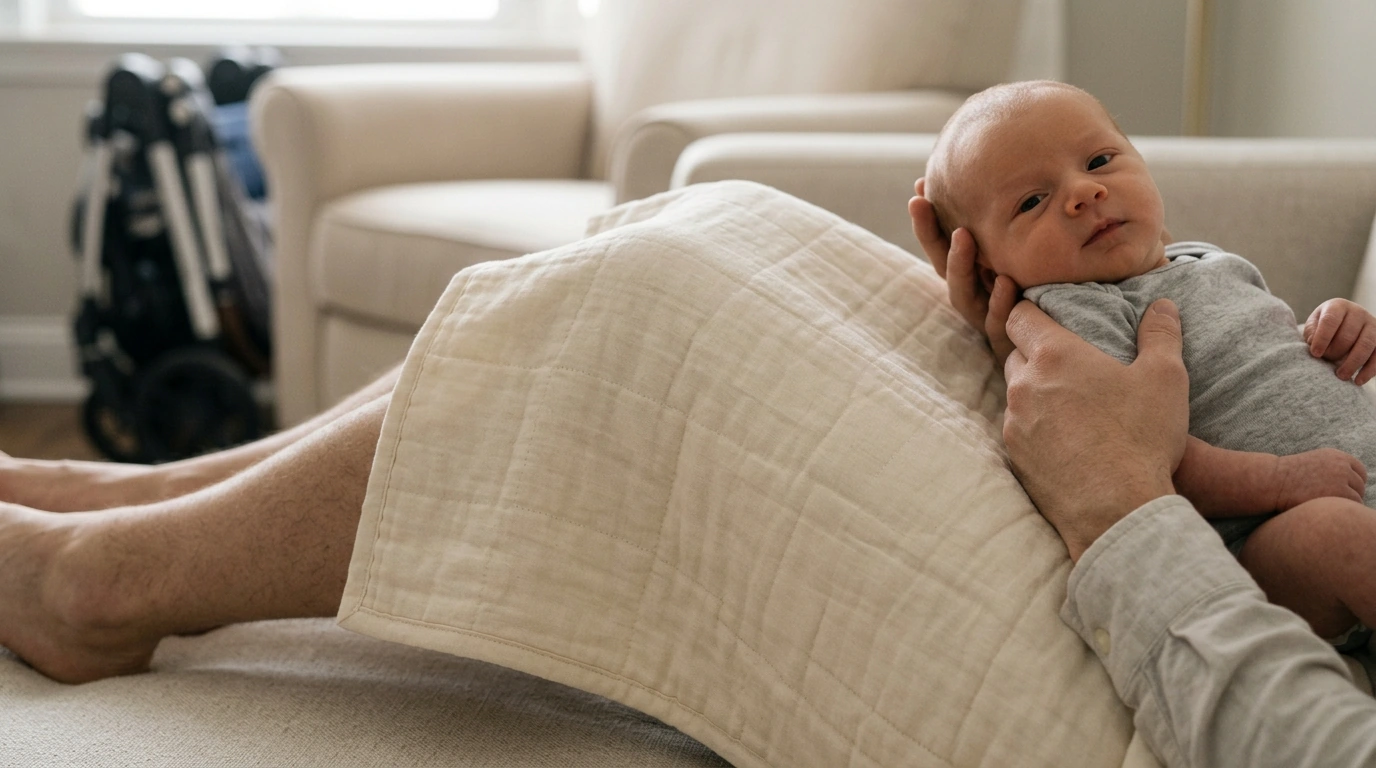 2-Layer Warm Baby Quilt for Cozy Newborn Swaddles