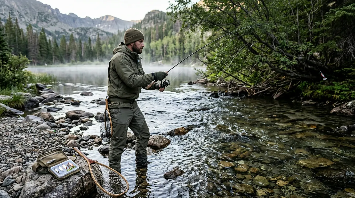 Carbon Trout Fishing Combo Setup for Streams & Lakes