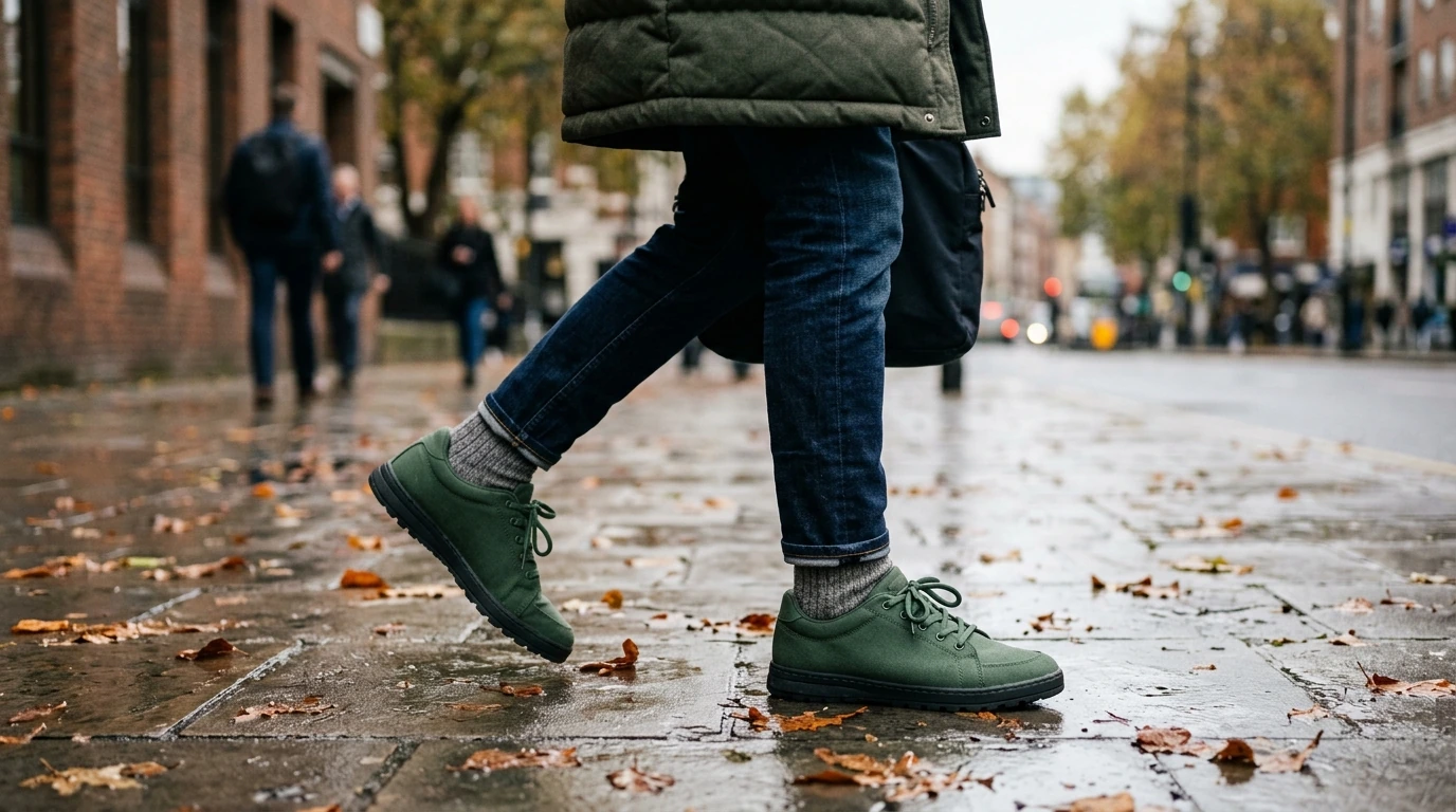 EA7 Men’s Green Lace-Up Sneakers: Fall/Winter Fit