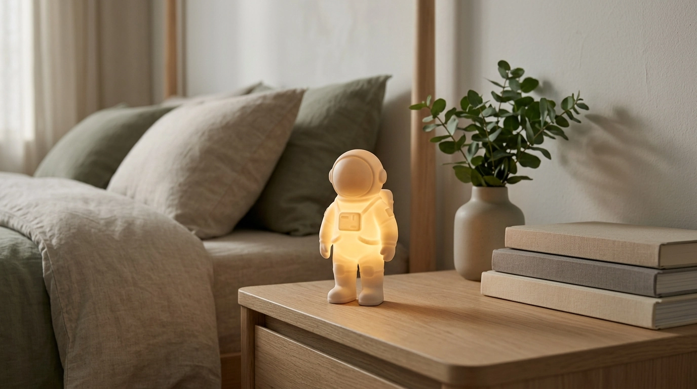 Nordic Astronaut Resin Night Light for Cozy Ambient Glow