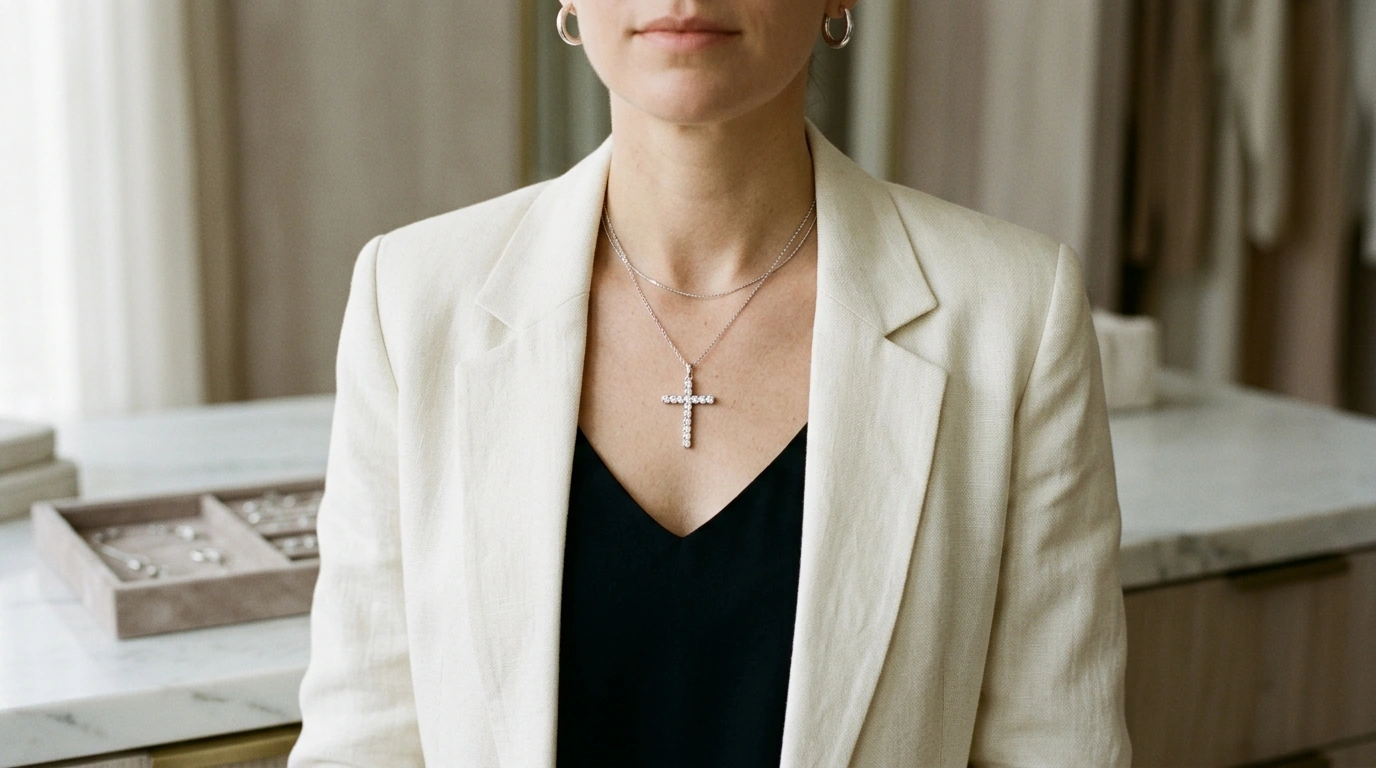 How to Style & Care for a D&G Embellished Cross Necklace