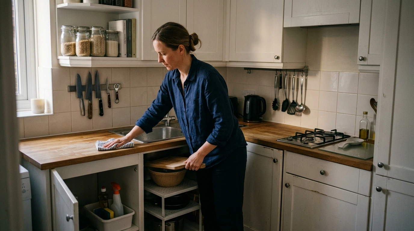 Tiny Kitchen Efficiency: Zones, Storage & 10-Min Reset