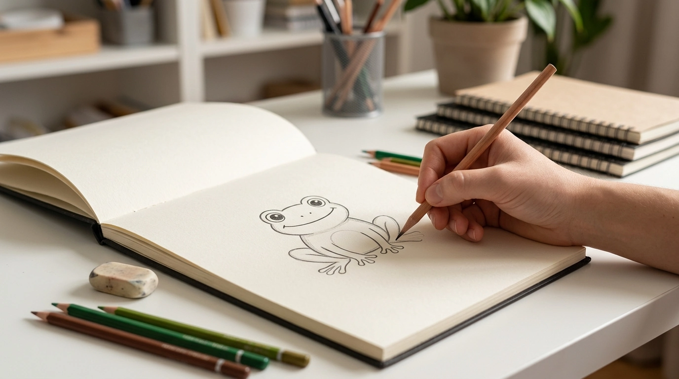 Cute Frog Drawing Tutorial: Easy Steps for Beginners