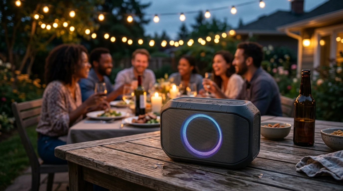 50W Bluetooth Speaker: IPX5 Waterproof, 24H + LEDs