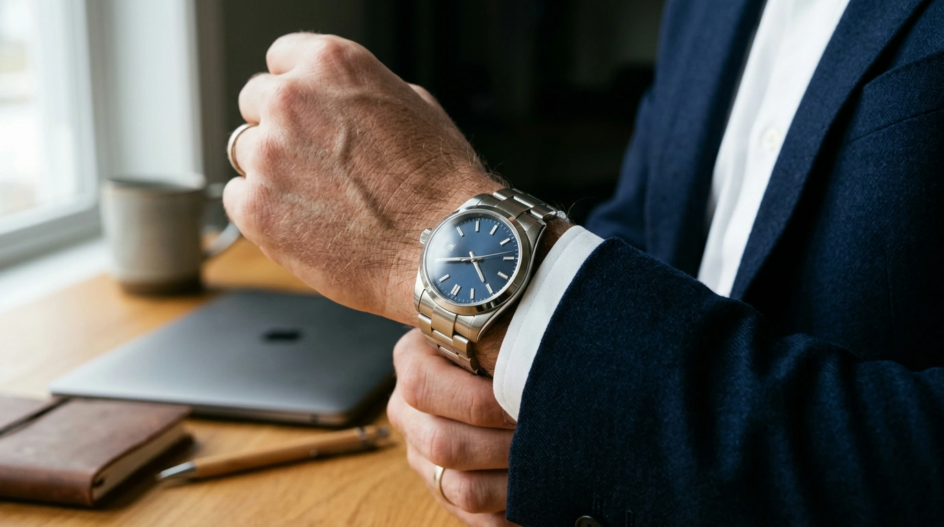 Automatic Stainless Steel Watch: Sapphire Crystal Guide