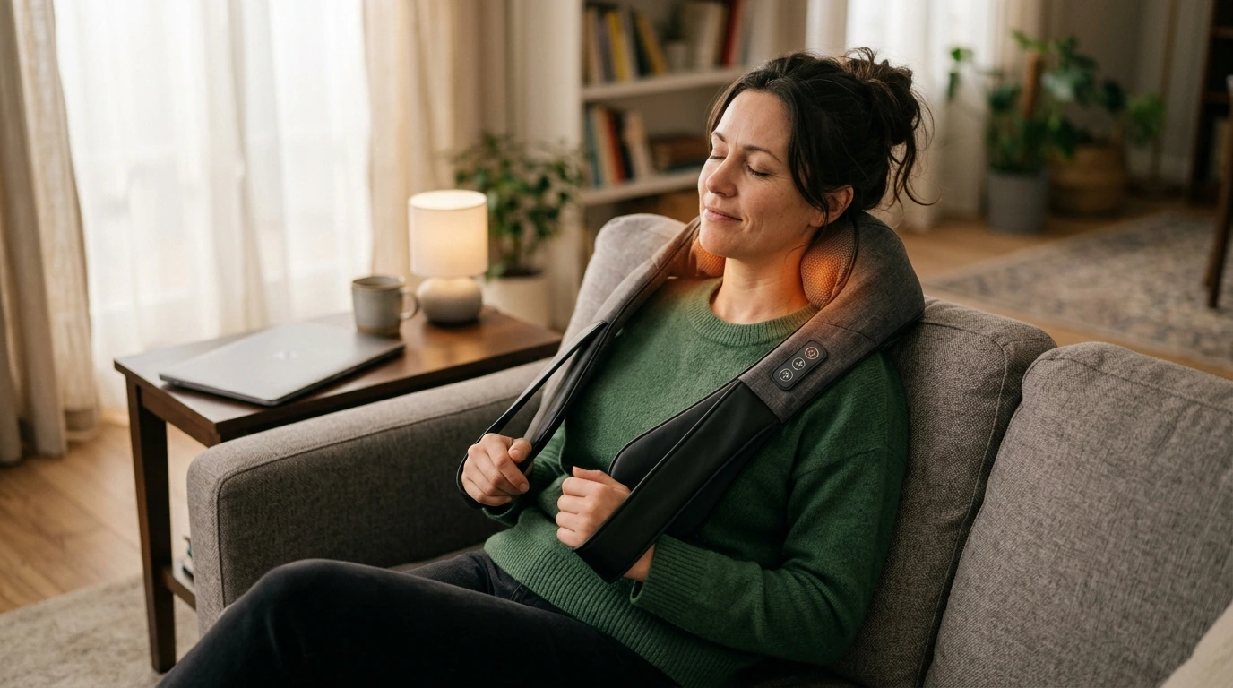 Heated Shiatsu Neck & Back Massager: Infrared + Vibe