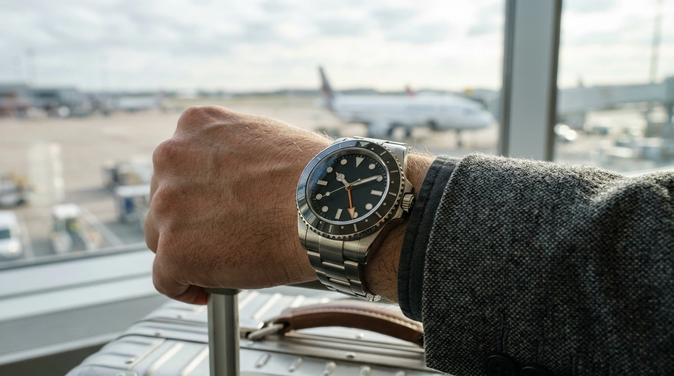 Luxury GMT Diver: Ceramic Bezel & Sapphire Crystal