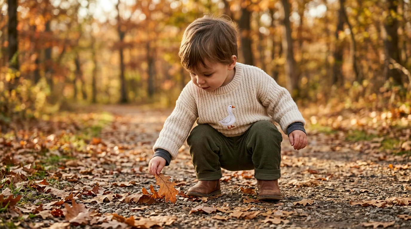 Goose Embroidered Knit Sweater for Toddlers: Cozy Layer