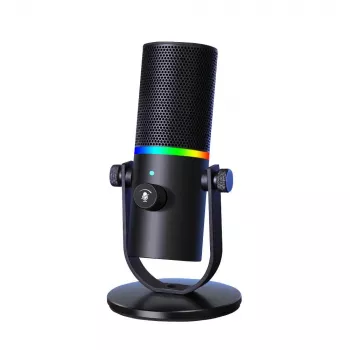 RGB USB Gaming Mic: Noise Reduction + Shockproof Stand