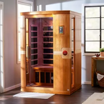 2-Person Low-EMF Infrared Sauna: 6 Panels + MP3