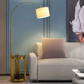 Wireless-Charging Modern Floor Lamp: Flexible Lighting