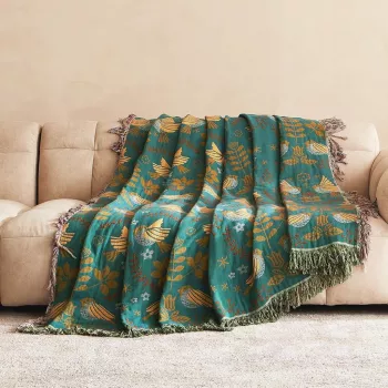 Boho Muslin Tassel Blanket: Airy Throw for Layering