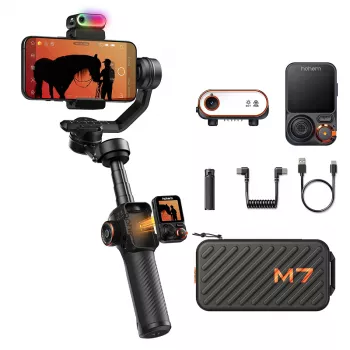 AI Face-Tracking 3-Axis Phone Gimbal with Selfie Stick
