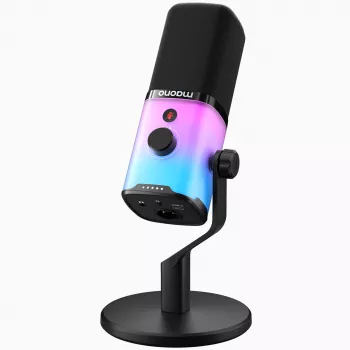 USB/XLR Dynamic Gaming Mic: RGB, Mute, Noise Cut