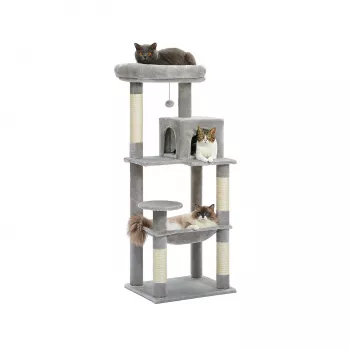 5-Level Cat Tree: Hammock, Condo & Scratch Posts